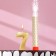 Candle for cake the number "Gran + Fountain" Golden "7"