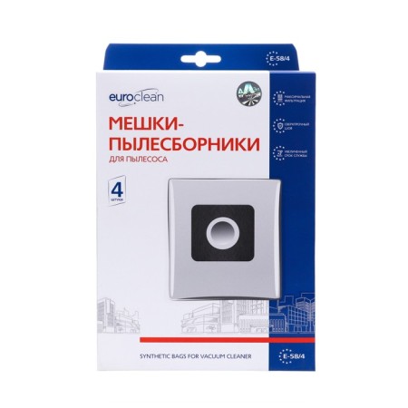 E-58/4 EuroClean bag synthetic for a vacuum cleaner, 4 pcs-1