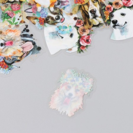 Stickers for creativity "dogs and flowers" set of 30 pcs 0.7x9x8.5 cm-2