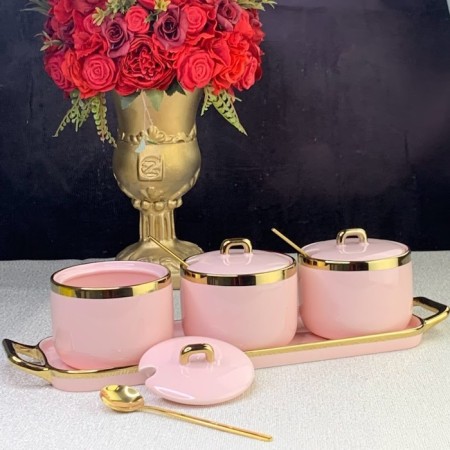 Set of cans with spons on the Lenardi stand, 3 items