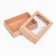 The box is folding, the lid is, with a window, craft, 14 x 10 x 4 cm,