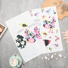 A set of kitchen towels of the Happy Easter Dolyana 2 pcs, 28x46 cm, mitch, 100% cotton, 160g/m2