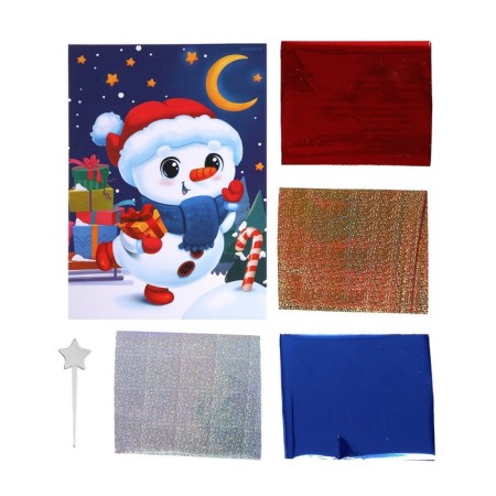 New Year's application by foil "New Year! Snowman"-2