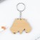 Key keychain wooden anime "Blue Hair"