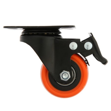 Furniture wheel CAPPIO, D = 50 mm, rotary, with a stop, PVC coating-1