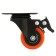 Furniture wheel CAPPIO, D = 50 mm, rotary, with a stop, PVC coating