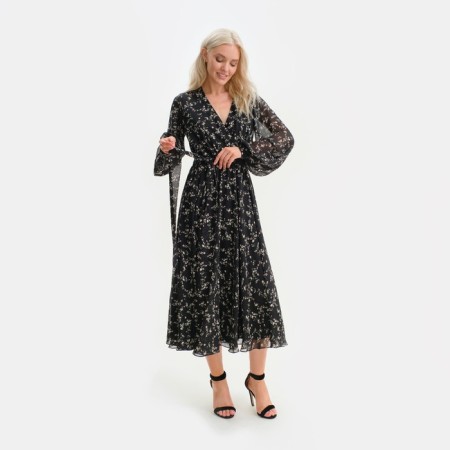 Women's dress with MIST MIDI belt, size 42, black-4