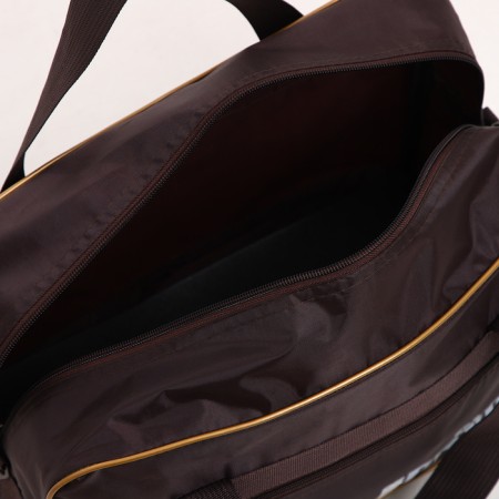 Road bag with lightning, with an increase, a long belt, brown color-3