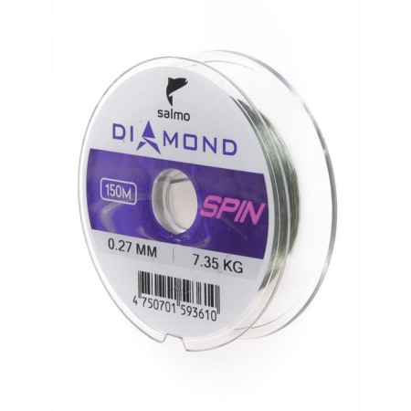 Monophile Salmo Diamond Spin fishing line, diameter 0.27 mm, test 7.35 kg, 150 m, light green