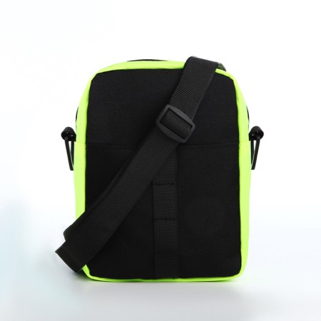 Young youth bag with zipper, 1 outer pocket, black/green color-3