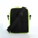 Young youth bag with zipper, 1 outer pocket, black/green color