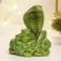 Figure "Snake with a frog" green with gilding, 8x6x6cm