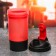 Sports shaker with a bowl for protein, red-black, 500 ml