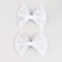 Hair hairpin white bow, set, 2 pcs, 7.5 cm, princesses