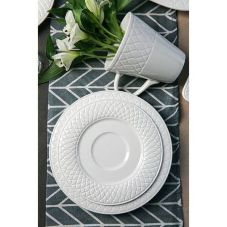 Porcelain saucer Magistro Argos, D = 15.2 cm, white color-3