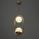 Lamp Bayerlux "Orlix" 2xLED 40W gold 20.5x13x42 cm