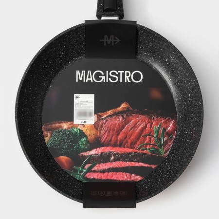 Forged pan Magistro Dark, D = 28 cm, removable Soft-Touch pen, anti-stick coating, induction-10