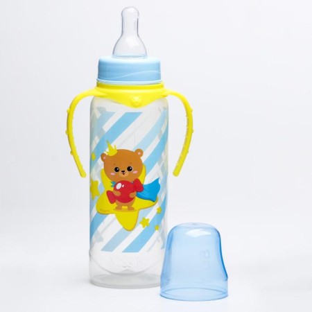 A bottle of feeding "Bear Prince", classic throat, 250 ml., 0 months, cylinder, with handles-3