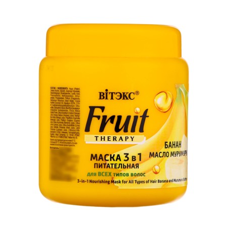 Hair mask in the Fruit Therapy “Banana and Murumuru oil”, nutritious, 450 ml