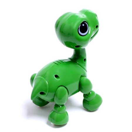 Dinosaurus robot IQ Bot, interactive: reacts to voice, sound, light, batteries, green-2