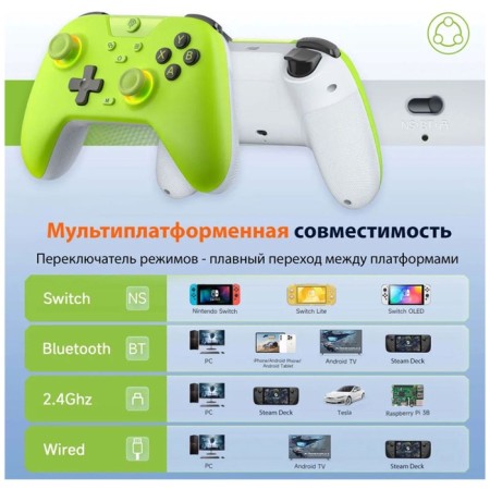 Easysmx X05 wireless gamepad with RGB backlight, green (VG-C508)-4