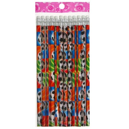 Black pencil with Calligrata Football Eraser, HB hardness, mix-6