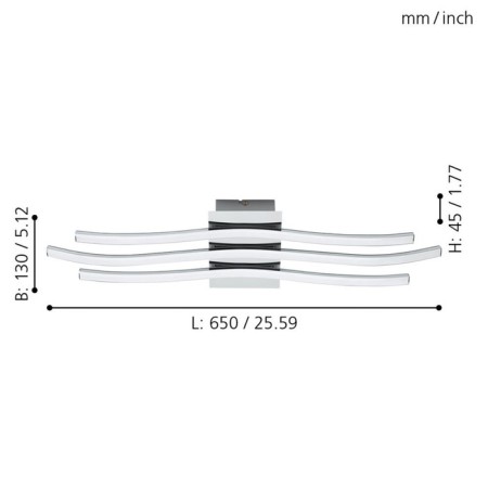 Люстра RONCADE, 3x8,7Вт LED, 3000K, 2400лм, цвет хром-1