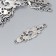 Connector Metal for creativity 2 ears "branch" silver (A17768) 3.5x1.1 cm