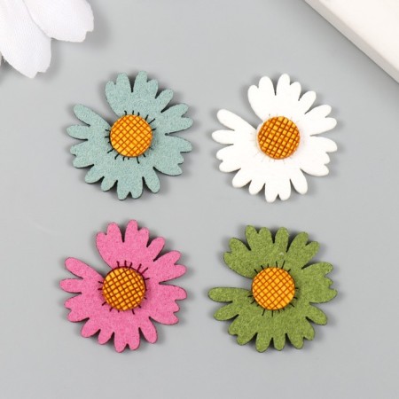 Decor for creativity claims. suede "color chamomile" mix 2.5x2.5 cm