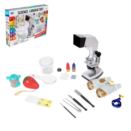 Set of game "Scientific Laboratory", microscope with accessories