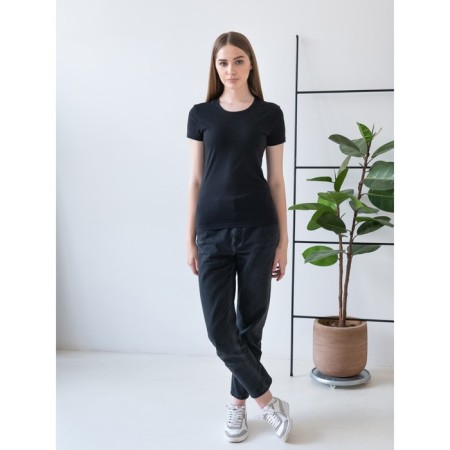 Female T-shirt, size 48, dark blue color-5