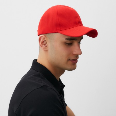 Basebolka male plain minku, size 58, red color-1