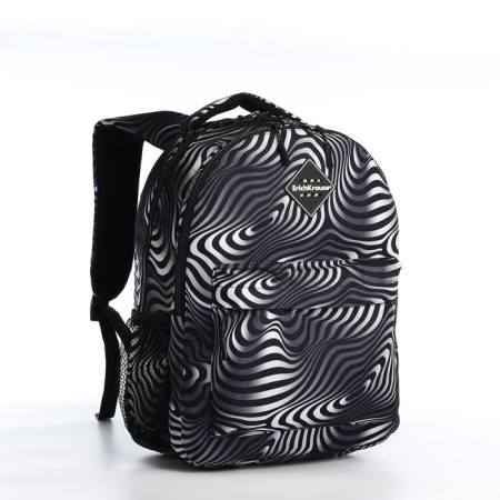 Backpack from textiles on lightning, Erich Krause, 1 pocket, black color