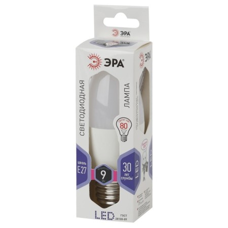 LED LED era Standard "Candle", 9 W, E27, 720 lm, 6000k, glow cold white-2
