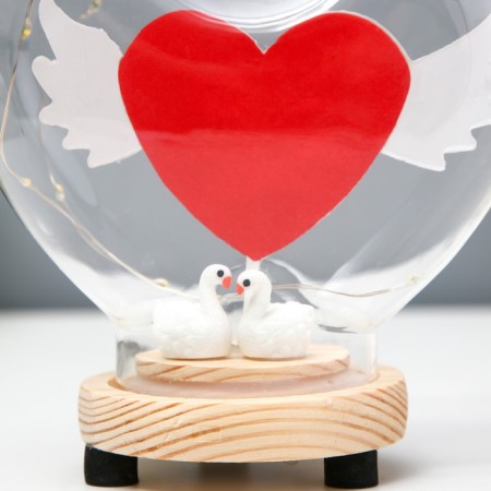 Narrh Naughter "Heart" LED from batteries 3xlr44 13x7.2x12 cm Risalux-5
