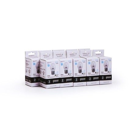 LED LED ELEMENTARY 6W ball 6500K cold. Bel. E27 470lm Gauss 53236-6
