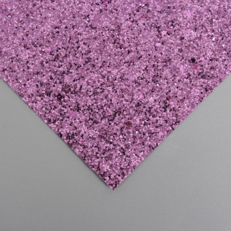 Sheet for creativity claims. Kozh "Large sparkles" Light purple sheet 33x20 cm thick 0.84 mm-2