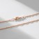 Pendant for photo "Edel" circle, color pink gold, 40 cm