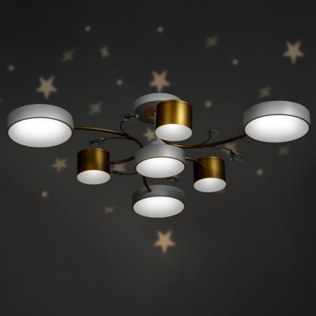 Sendi chandelier 7XLED 150W 3000-6000K white-gold 81x81x21 cm Bayerlux-3