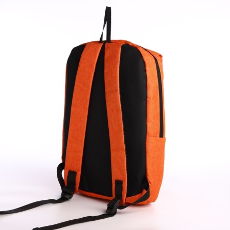 Youth backpack with a zipper, waterproof, 3 outer pockets, color orange color-3