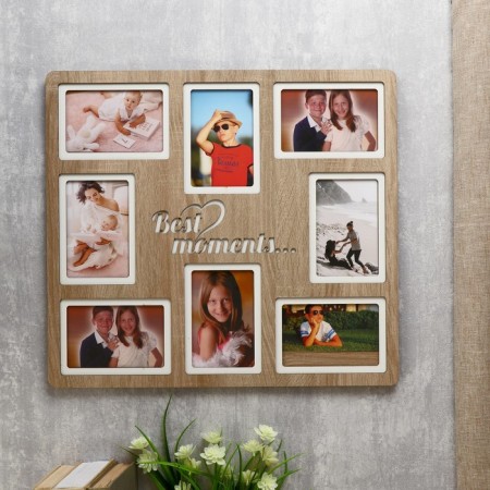 Photo frame of the HDF "Best Moments" in 8 photos 10x15 cm (plastic screen)