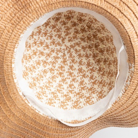 Women's hat, beige color, size 56-58-4