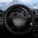 Braids on steering wheel of perforated skin AIRLINE, 37-39 cm, black color