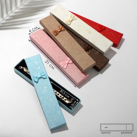 Gift box for bracelet/chain/watch "Bow", 21 × 4, color mix-1