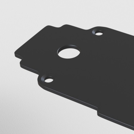 The end of the floor for the built-in track system Technical Trac-22b, 4.5x0.2x7.5 cm, black color-1
