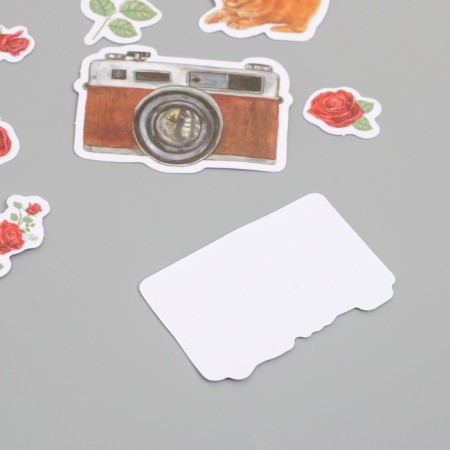 Stickers for creativity "Cats, red roses and photos" 3.5x5 cm set 40 pcs 9.4x8.4x0.5 cm-2