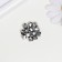 Busy glass, 8 mm, 13 pcs. silver
