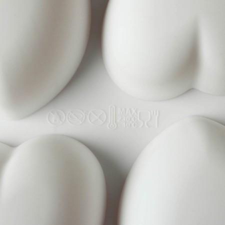 Form for mousse desserts and baking konfinetta “hearts”, 29.8 × 17.3 × 2.5 cm, 15 cells (5 × 4.6 cm), white color-4
