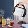 KT-6156 kettle, electric, glass, 1.5 l, 2200 watts, black