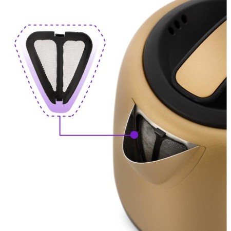 Electric kettle KitFort KT-6111, Metal, 1 L, 1630 W, Auto COURT, Bronze-2